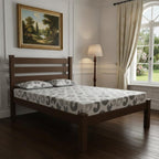 Brown Solid Wood Full Bed Frame