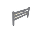 Gray Solid Wood Full Bed Frame