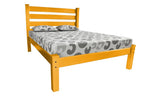 Yellow Solid Wood Full Bed Frame