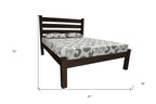 Dark Brown Solid Wood Full Bed Frame