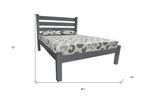 Gray Solid Wood Queen Bed Frame