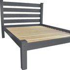 Gray Solid Wood Queen Bed Frame