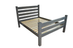 Gray Solid Wood Full Bed Frame