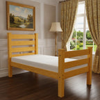 Orange Solid Wood Full Bed Frame