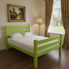 Lime Green Solid Wood Full Bed Frame