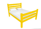 Yellow Solid Wood Queen Bed Frame