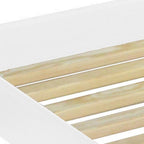 White Solid Wood Queen Bed Frame