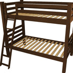 Red Twin Over Twin Solid Wood Bunk Bed