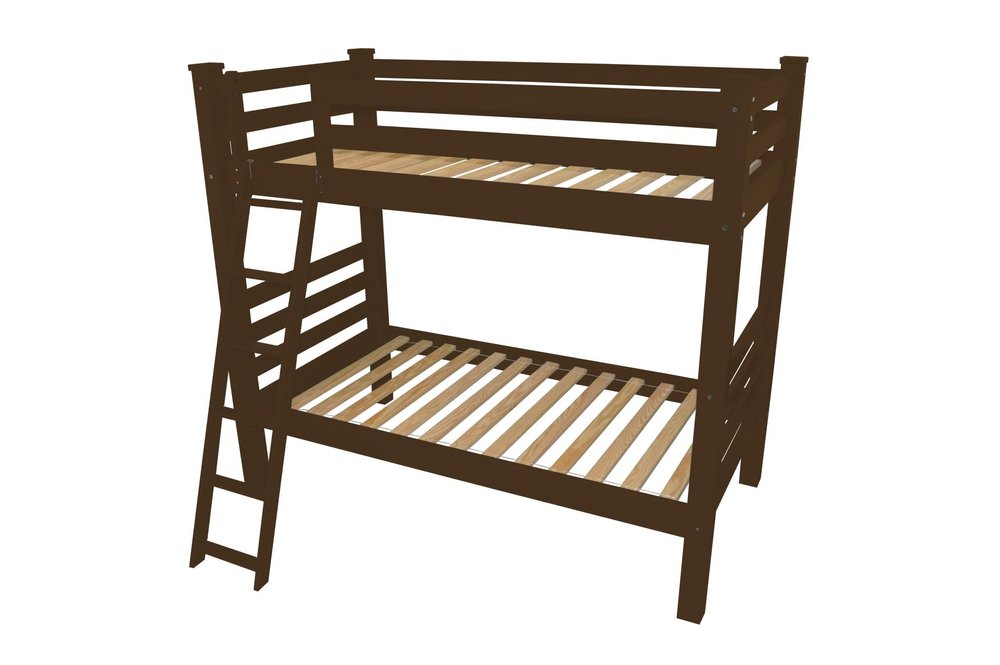 Brown Twin Solid Wood Bunk Bed