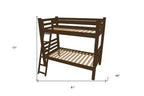 Brown Twin Solid Wood Bunk Bed