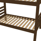 Brown Twin Solid Wood Bunk Bed