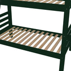 Green Twin Solid Wood Bunk Bed