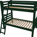 Green Twin Solid Wood Bunk Bed