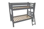 Gray Twin Solid Wood Bunk Bed
