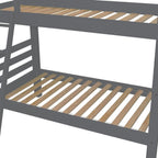 Gray Twin Solid Wood Bunk Bed