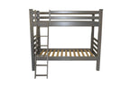 Gray Twin Over Twin Solid Wood Bunk Bed