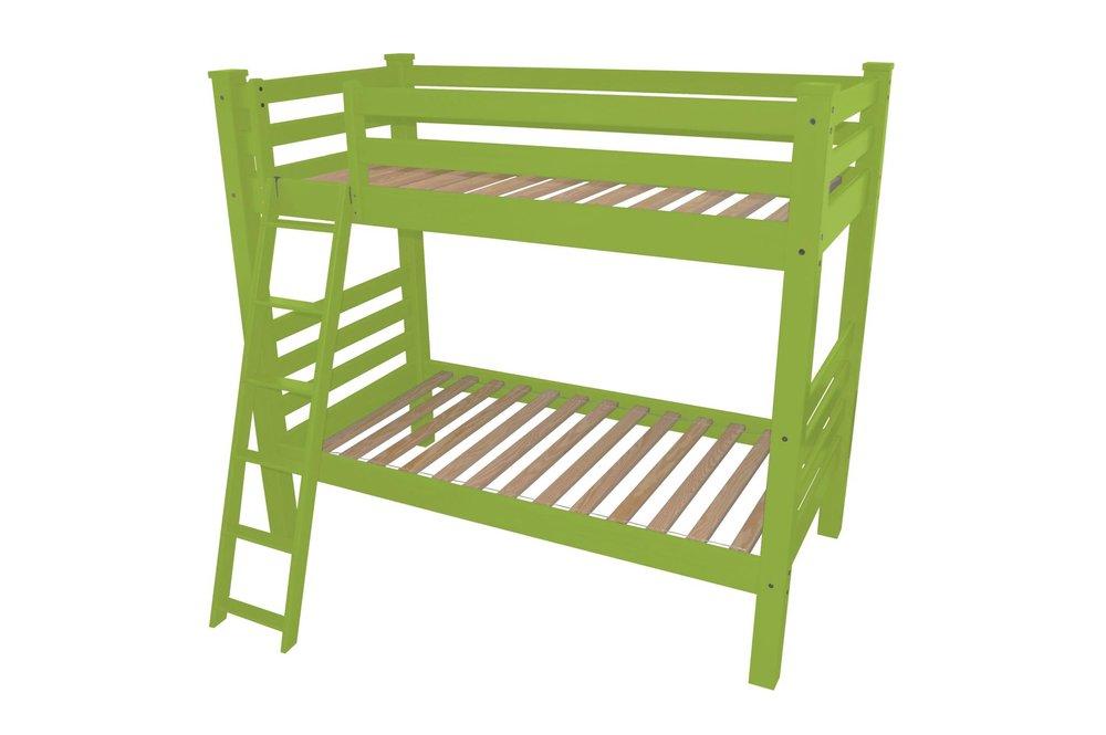 Green Twin Solid Wood Bunk Bed