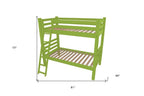 Green Twin Solid Wood Bunk Bed