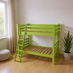 Green Twin Solid Wood Bunk Bed