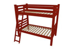 Red Twin Solid Wood Bunk Bed