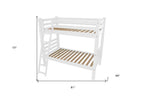 White Twin Solid Wood Bunk Bed