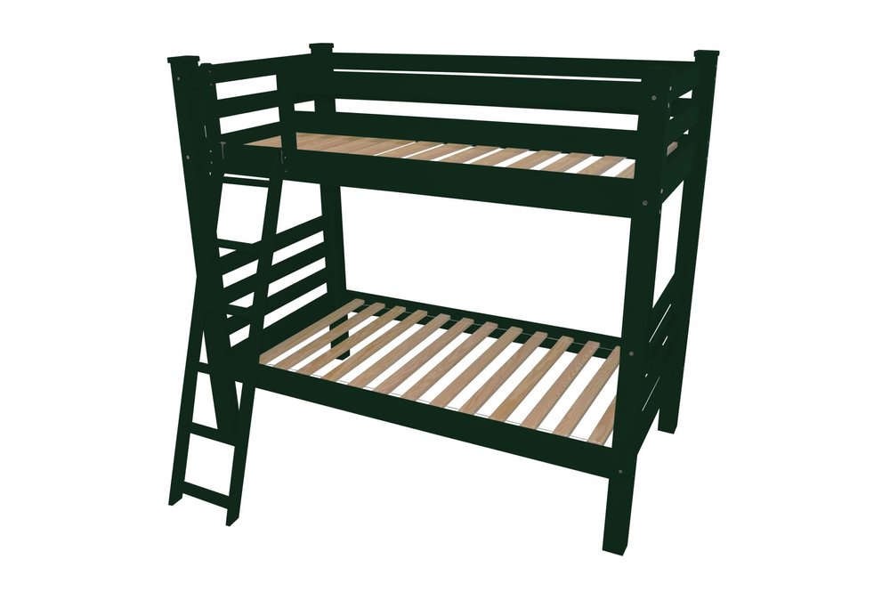 Green Full Solid Wood Bunk Bed