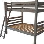 Gray Full Over Full Solid Wood Bunk Bed
