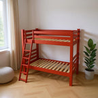 Red Full Solid Wood Bunk Bed