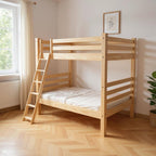 Natural Full Over Full Solid Wood Bunk Bed