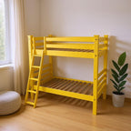 Yellow Queen Solid Wood Bunk Bed