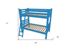 Blue Queen Solid Wood Bunk Bed