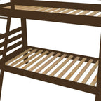 Brown Queen Solid Wood Bunk Bed