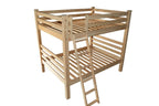 Natural Queen Over Queen Solid Wood Bunk Bed