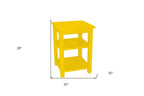 28" Yellow Solid Wood Nightstand