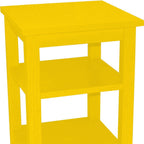 28" Yellow Solid Wood Nightstand