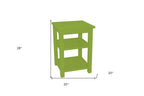 28" Green Solid Wood Nightstand