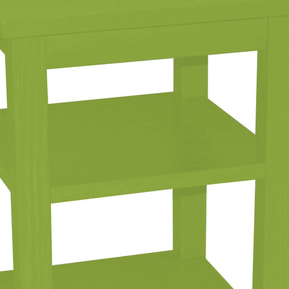 28" Green Solid Wood Nightstand