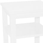 28" White Solid Wood Nightstand