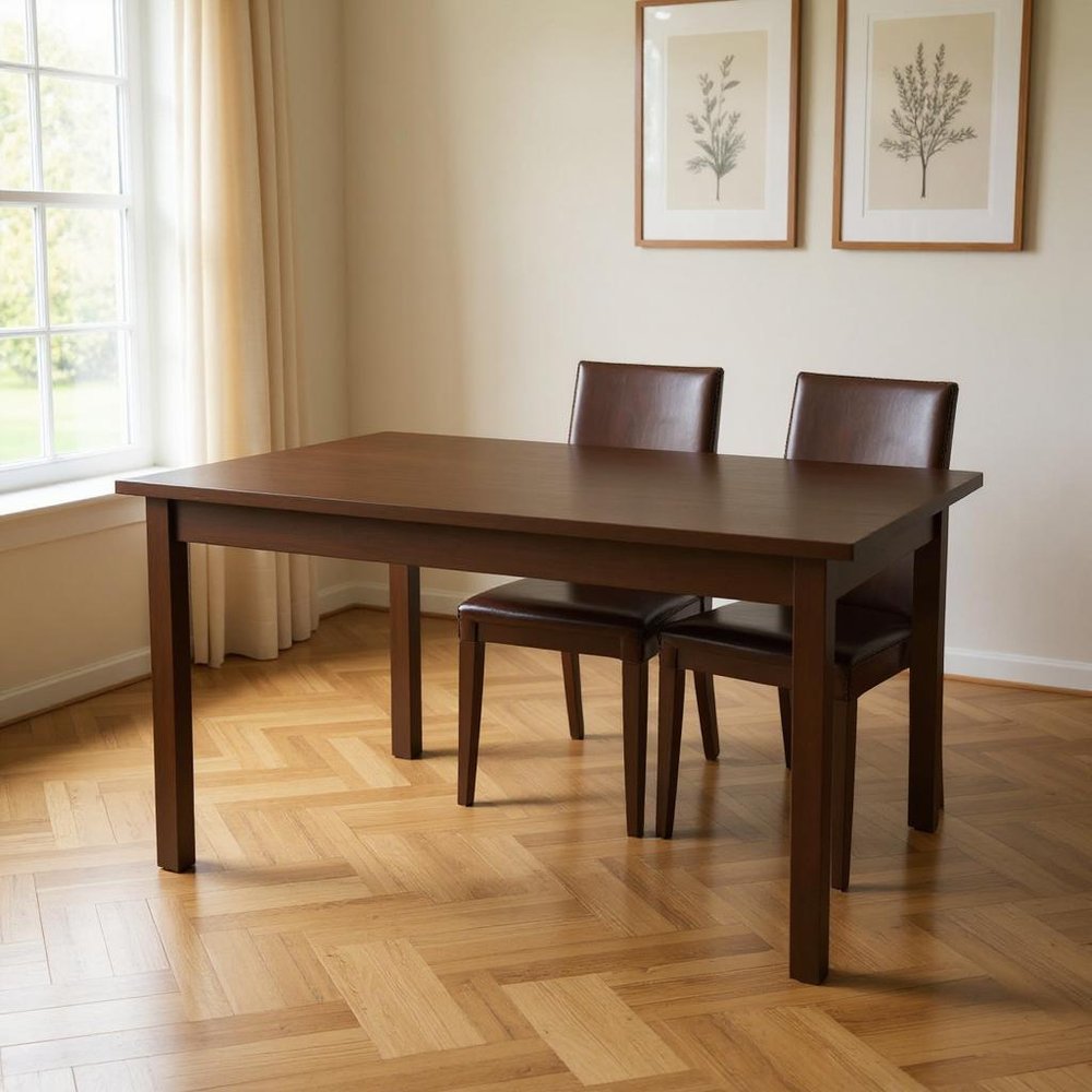 48" Raw Umber Solid Wood Dining Table