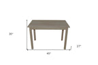 48" Raw Umber Solid Wood Dining Table