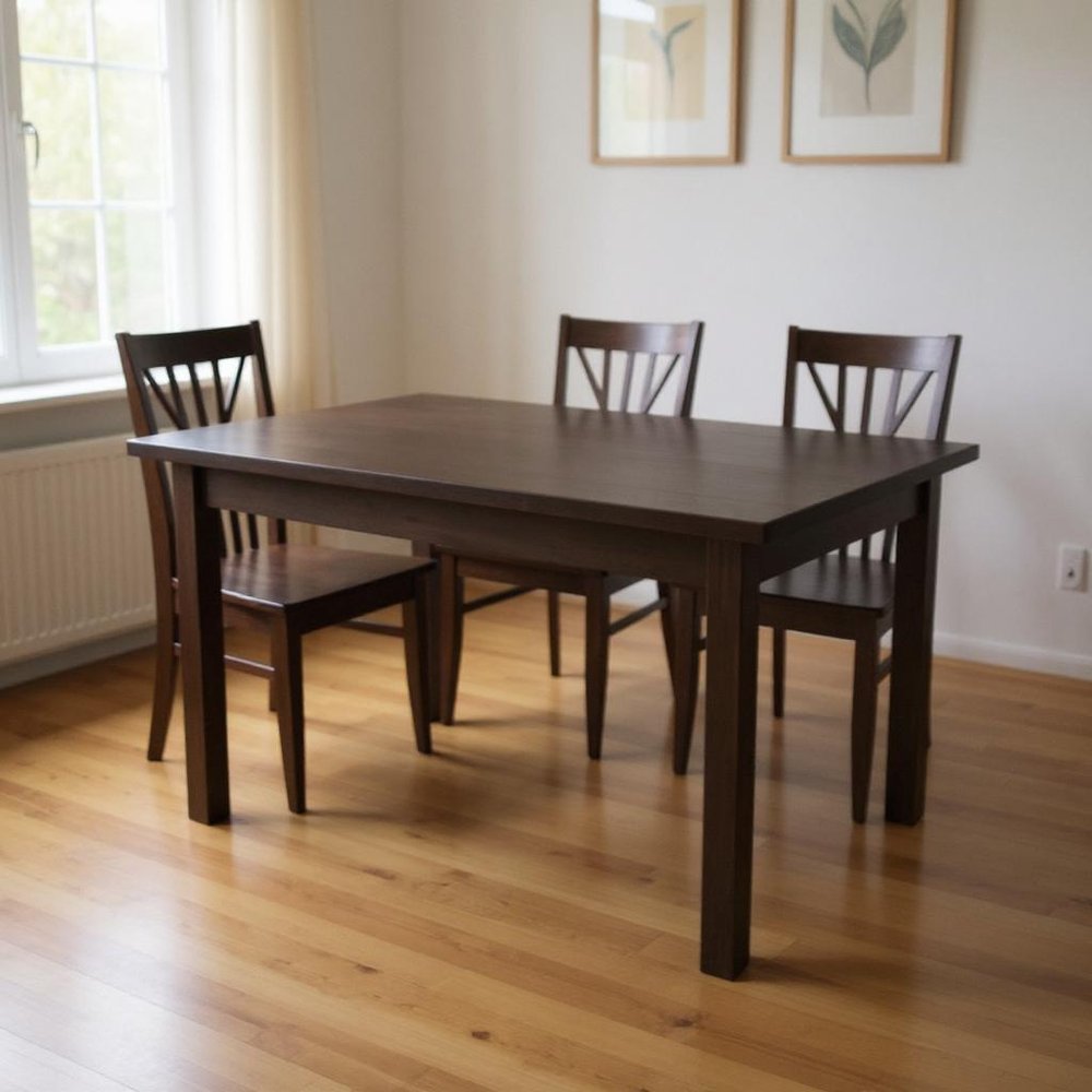 48" Raw Umber Solid Wood Dining Table