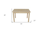 48" Raw Umber Solid Wood Dining Table