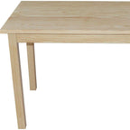 48" Raw Umber Solid Wood Dining Table