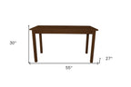 60" Raw Umber Solid Wood Dining Table
