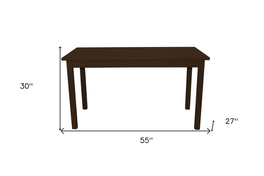 60" Raw Umber Solid Wood Dining Table