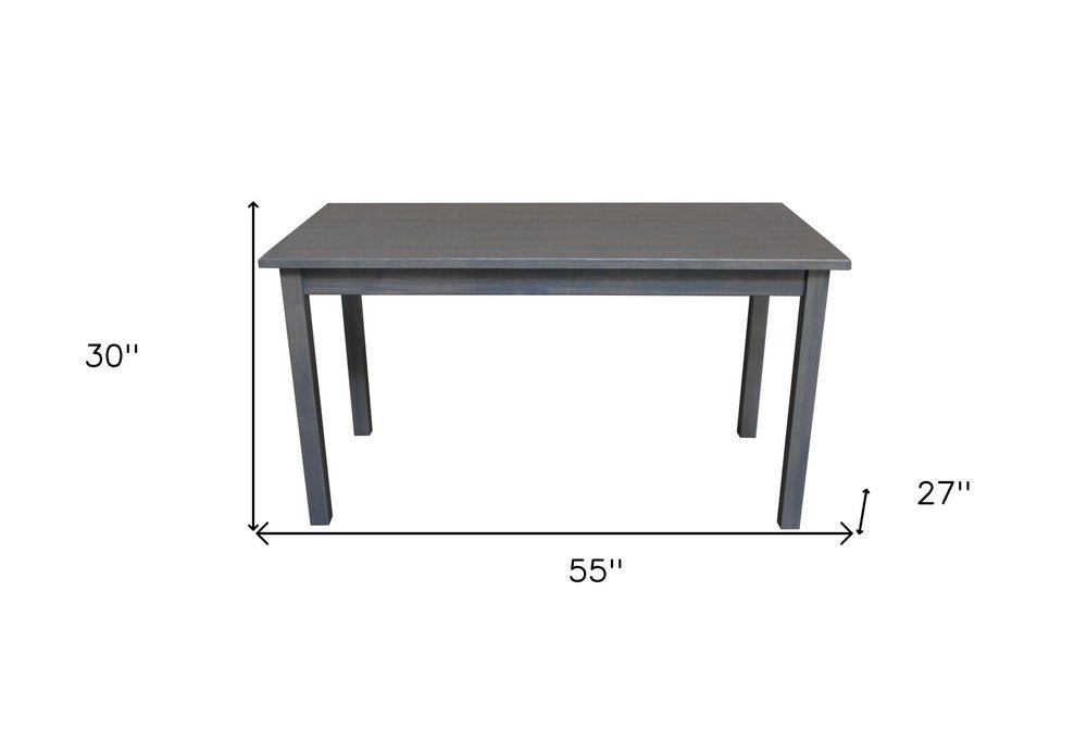 60" Raw Umber Solid Wood Dining Table