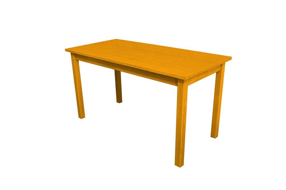 60" Raw Umber Solid Wood Dining Table