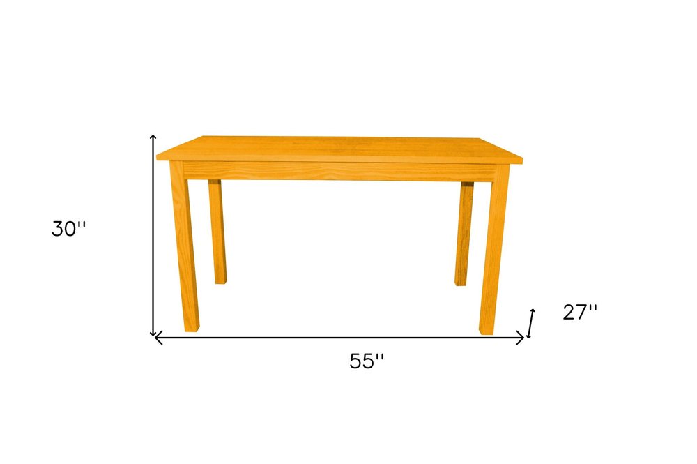60" Raw Umber Solid Wood Dining Table