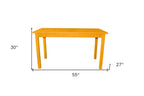 60" Raw Umber Solid Wood Dining Table