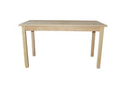 60" Raw Umber Solid Wood Dining Table